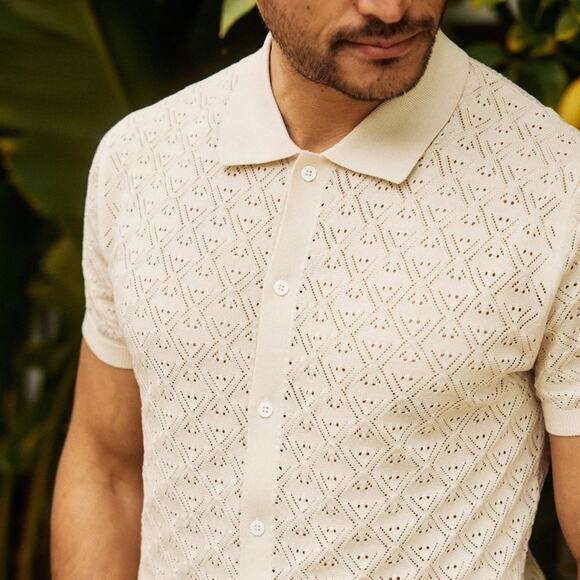 The Bar Button Down Knit Polo Shirt - Picture 2 of 5